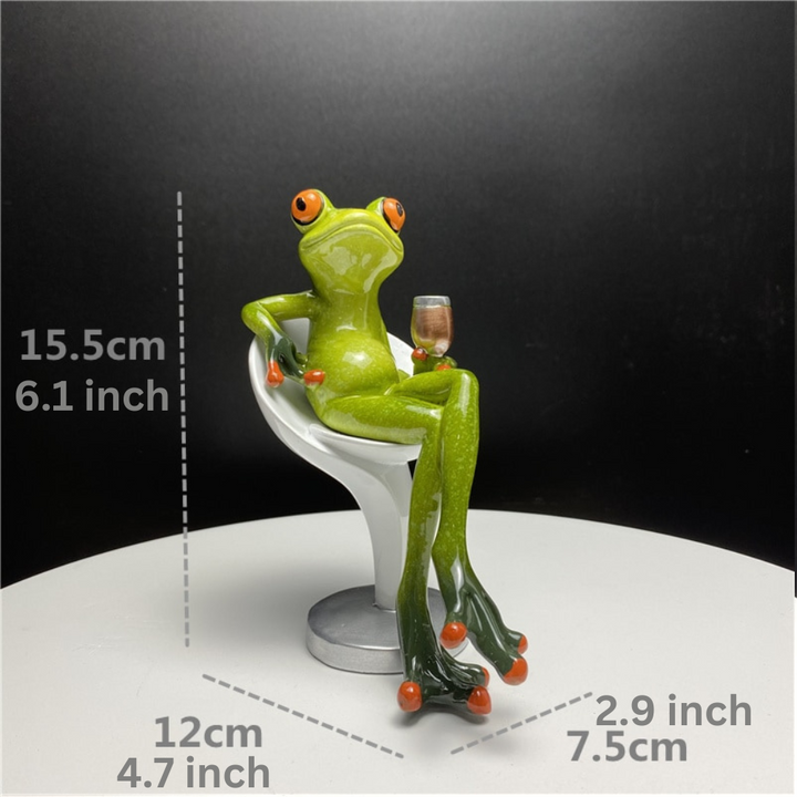Whimsical Frog Sculpture for Home Decor – Playful Resin Art Piece for Living Room or Office 7