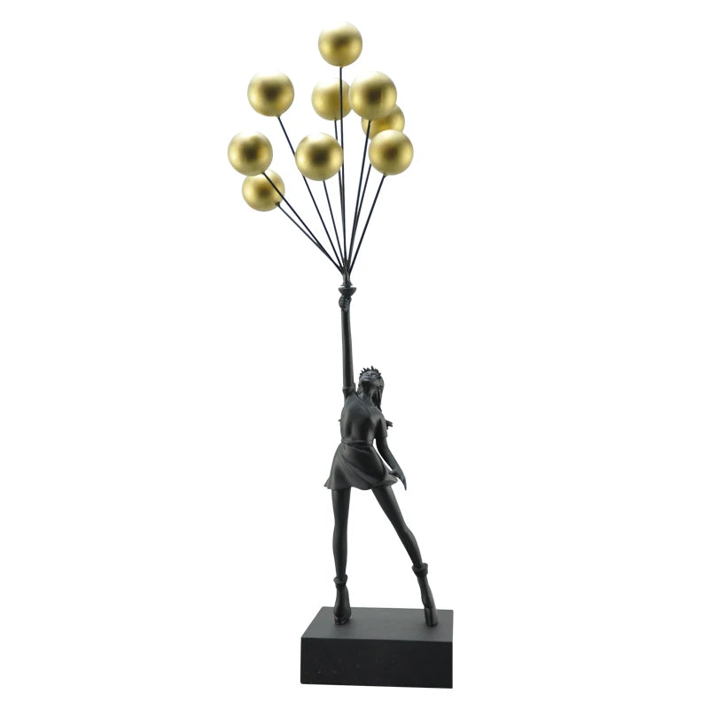Whimsical Up & Away Sculpture – Enchanting Home Decor for Living Room or Gift 0