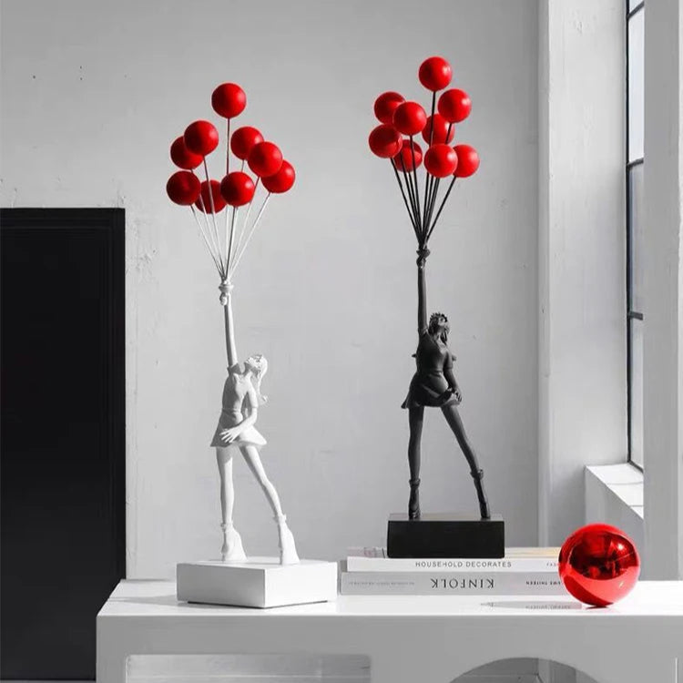 Whimsical Up & Away Sculpture – Enchanting Home Decor for Living Room or Gift 1