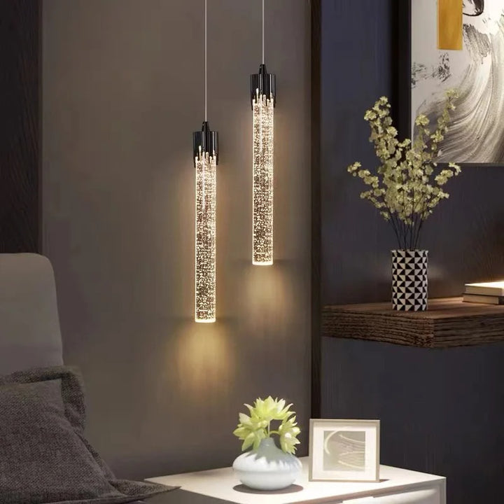 Modern Crystal Pendant Lamp – Stylish Glass Pendant Lighting for Living Room or Bedroom