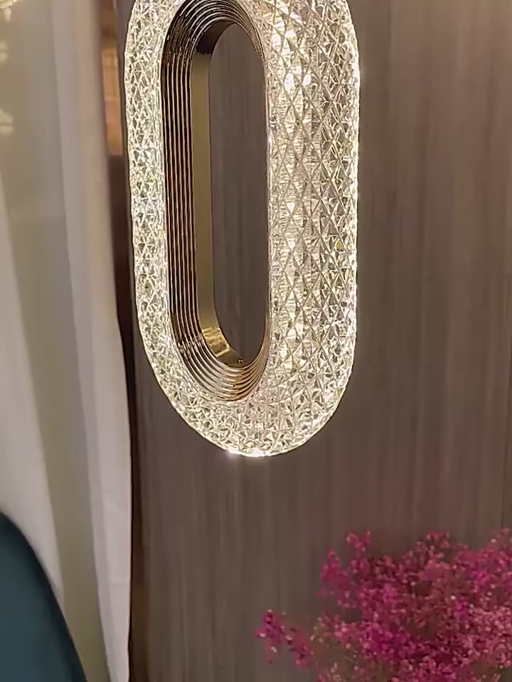 Modern Crystal LED Pendant Light – Elegant Hanging Lights for Living Room or Bedroom