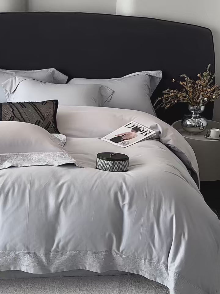 Luxurious Egyptian Cotton Bedding Set – Soft Duvet Cover and Sheets for Queen or King Size