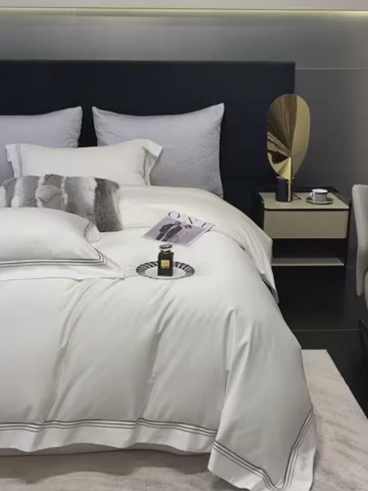 1000TC Egyptian Cotton Bedding Set with Duvet Cover – Luxurious Comfort for Queen or King Size Beds